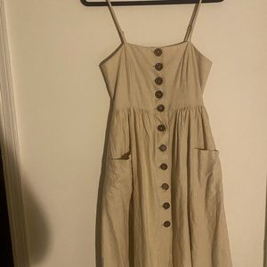 Nude dress button down